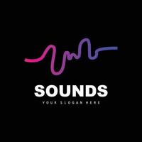 Sound Wave Logo, Equalizer Design, Music Wave Vibration, Simple Vector Icon With Line Style