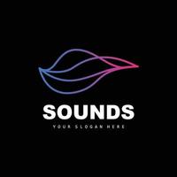 Sound Wave Logo, Equalizer Design, Music Wave Vibration, Simple Vector Icon With Line Style