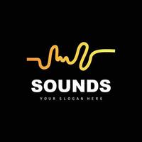 Sound Wave Logo, Equalizer Design, Music Wave Vibration, Simple Vector Icon With Line Style