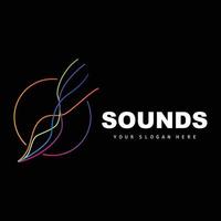 Sound Wave Logo, Equalizer Design, Music Wave Vibration, Simple Vector Icon With Line Style