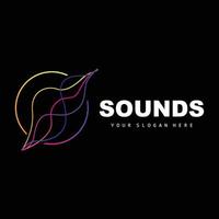 Sound Wave Logo, Equalizer Design, Music Wave Vibration, Simple Vector Icon With Line Style