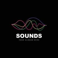 Sound Wave Logo, Equalizer Design, Music Wave Vibration, Simple Vector Icon With Line Style