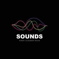 Sound Wave Logo, Equalizer Design, Music Wave Vibration, Simple Vector Icon With Line Style