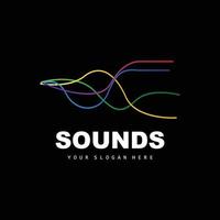 Sound Wave Logo, Equalizer Design, Music Wave Vibration, Simple Vector Icon With Line Style