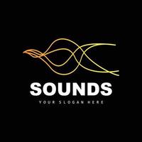 Sound Wave Logo, Equalizer Design, Music Wave Vibration, Simple Vector Icon With Line Style