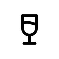 Wineglass icon. Trophy symbol. Flat Vector Illustration