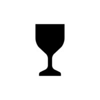 Wineglass icon. Trophy symbol. Flat Vector Illustration