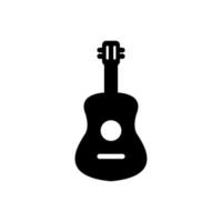 vector de icono de guitarra, signo de instrumento musical acústico aislado sobre fondo blanco. estilo plano de moda para diseño gráfico, logotipo, sitio web, redes sociales, ui, aplicación móvil