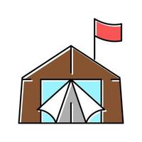 tent refugee color icon vector illustration