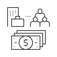 business and employees benefits line icon vector illustration