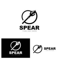 Spear Logo, Long Range Throwing Weapon Target Icon Design, Product And Company Brand Icon Illustration vector