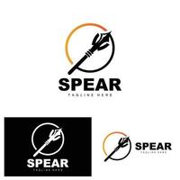 Spear Logo, Long Range Throwing Weapon Target Icon Design, Product And Company Brand Icon Illustration vector