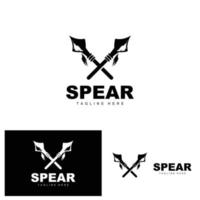 Spear Logo, Long Range Throwing Weapon Target Icon Design, Product And Company Brand Icon Illustration vector