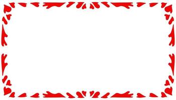 Abstract background with red love shape frame vector