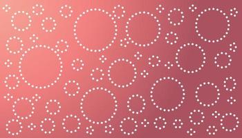 Pink gradient abstract background with lots of white circles. vector