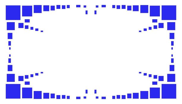 Abstract background with a blue pattern frame vector