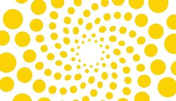 Abstract background with yellow spiral balls vector