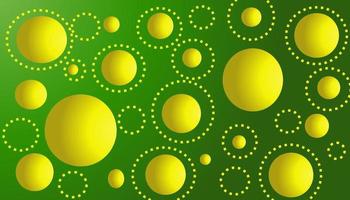 Abstract background with gradient yellow spots on green background. vector