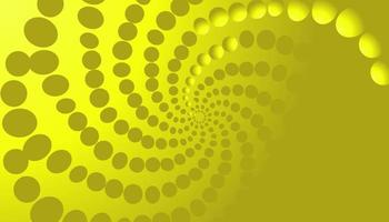 Abstract background with yellow gradient spiral balls vector