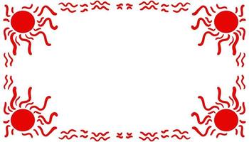 Abstract background with a red frame vector