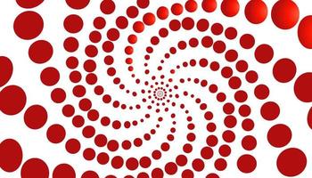 fondo abstracto con bolas espirales rojas vector