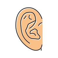 ear head part color icon vector illustration