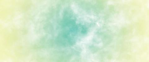 Abstract green watercolor background painting, dark green and yellow summer or spring design. Soft blurred fog or haze in sunlight sky. Background with marbled grunge texture and color splash design vector