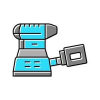 orbital sander tool color icon vector illustration