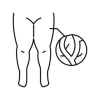 lymphatic edema line icon vector illustration