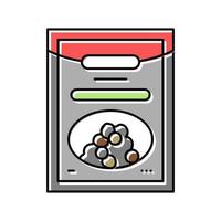 bolsa de pimienta paquete color icono vector ilustración