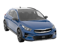 Modern car isolated on transparent background. 3d rendering - illustration png