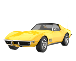 voiture de muscle isolée sur fond transparent. rendu 3d - illustration png