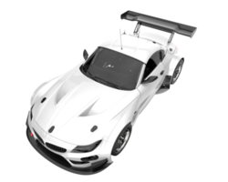 voiture de course isolée sur fond transparent. rendu 3d - illustration png