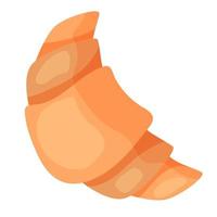 Croissant. View from above. Vector icon in cartoon style. isolated object