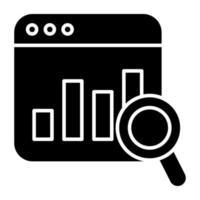 A unique design icon of online data analysis vector