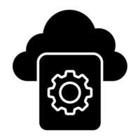 Creative design icon of cloud setting vector