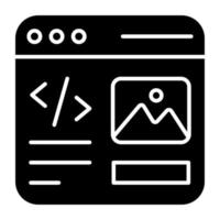 Modern design icon of web coding vector