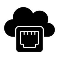 An icon design of cloud ethernet vector