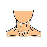 cuello cuerpo humano color icono vector ilustración