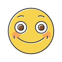 happy emoji color icon vector illustration