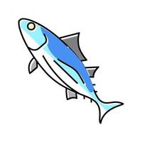 skipjack tuna color icon vector illustration