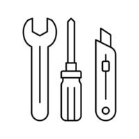 repair mens leisure line icon vector illustration