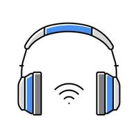 wireless headphones color icon vector illustration