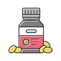 vitaminas para deportista color icono vector ilustración