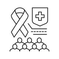 aids social problem line icon vector illustration