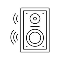 Ilustración de vector de icono de línea de altavoz dinámico