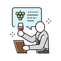 sommelier profesión color icono vector ilustración