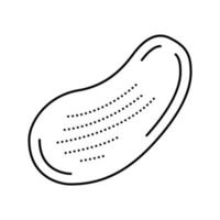 half of eggplant line icon vector illustration