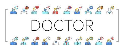 Medical Speciality Collection Icons Set Color Vector