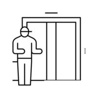 elevator in building line icon vector illustration